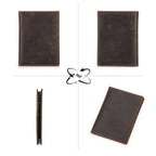 Leather Passport Wallet With AirTag Slot & RFID Shielding