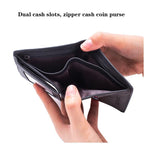 Men’s Genuine Leather Wallet With Zipper & RFID Security