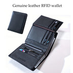 Men’s Genuine Leather Wallet With Zipper & RFID Security