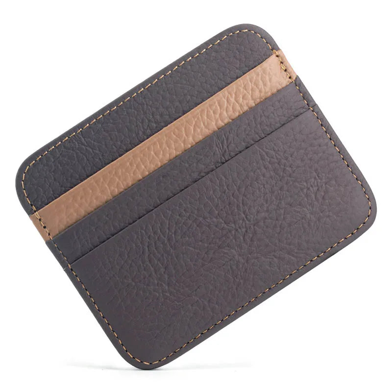 Slim Genuine Leather Card Holder Wallet With RFID