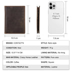 Leather Passport Wallet With AirTag Slot & RFID Shielding
