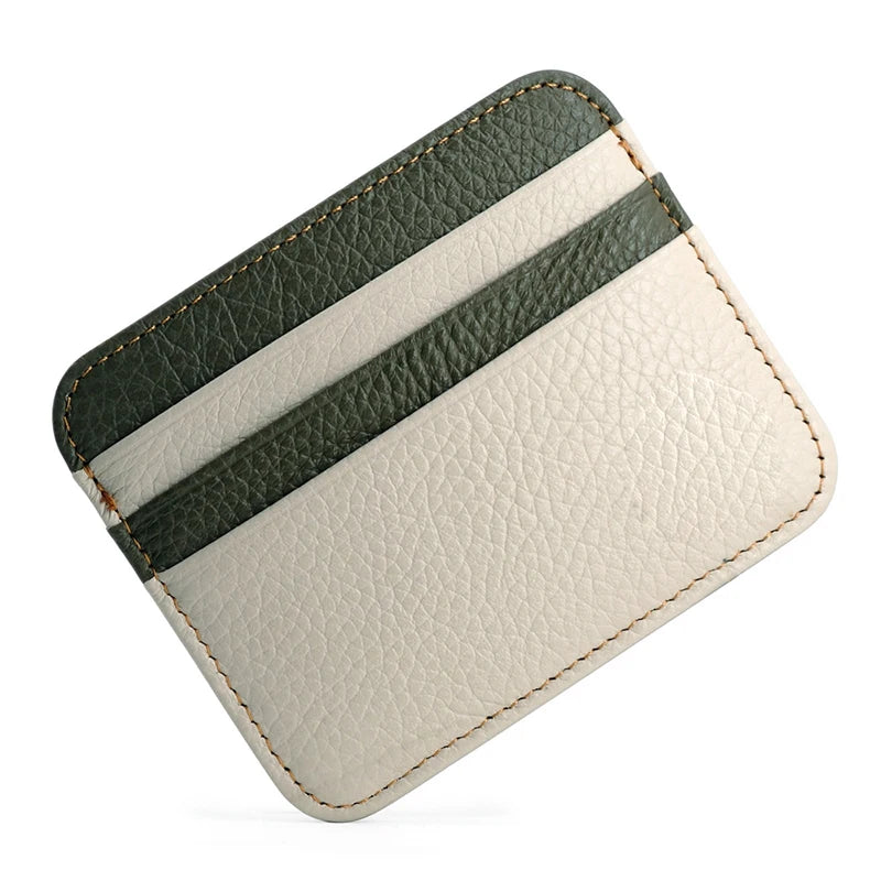 Slim Genuine Leather Card Holder Wallet With RFID